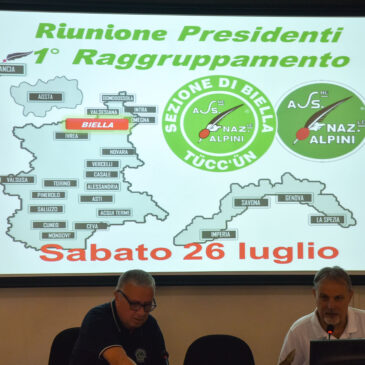 A Biella i presidenti delle sezioni del 1° Raggruppamento