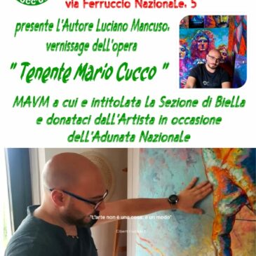 Luciano Mancuso dona un’opera dedicata al Tenente Mario Cucco Vernissage