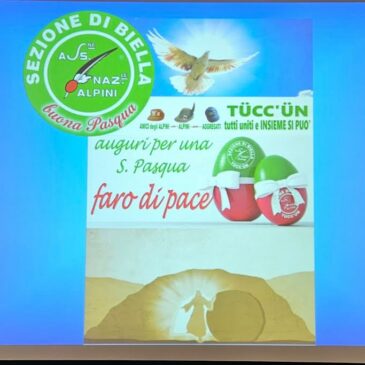 Alpini faro di pace. augurio pasquale e striscione per l’adunata di Genova