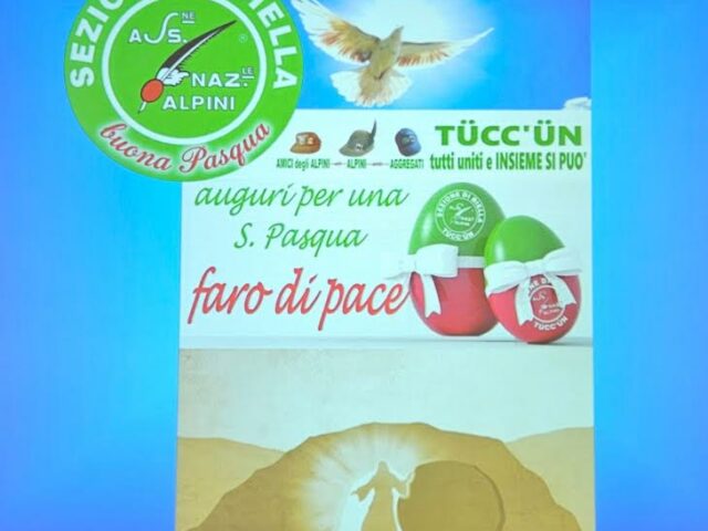 Alpini faro di pace. augurio pasquale e striscione per l’adunata di Genova